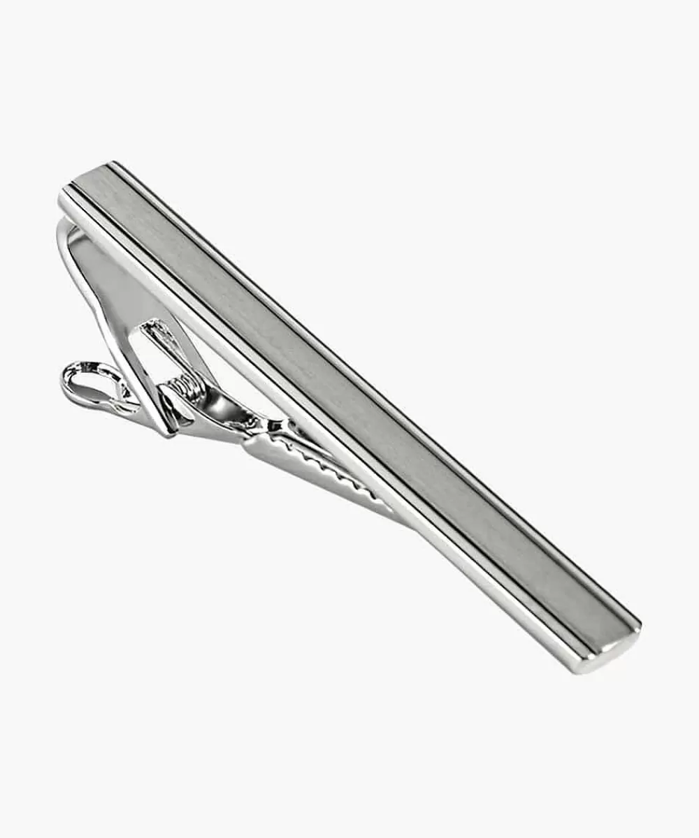 Clearance Brushed 56 Mm Tie Pin Tie Clips