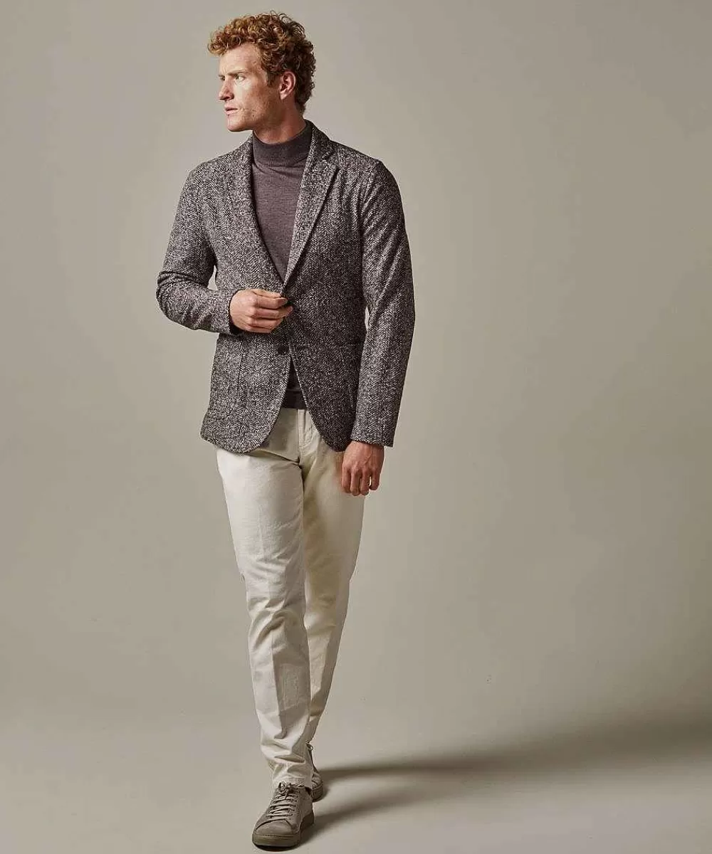 Cheap Herringbone Knitted Jacket Jackets