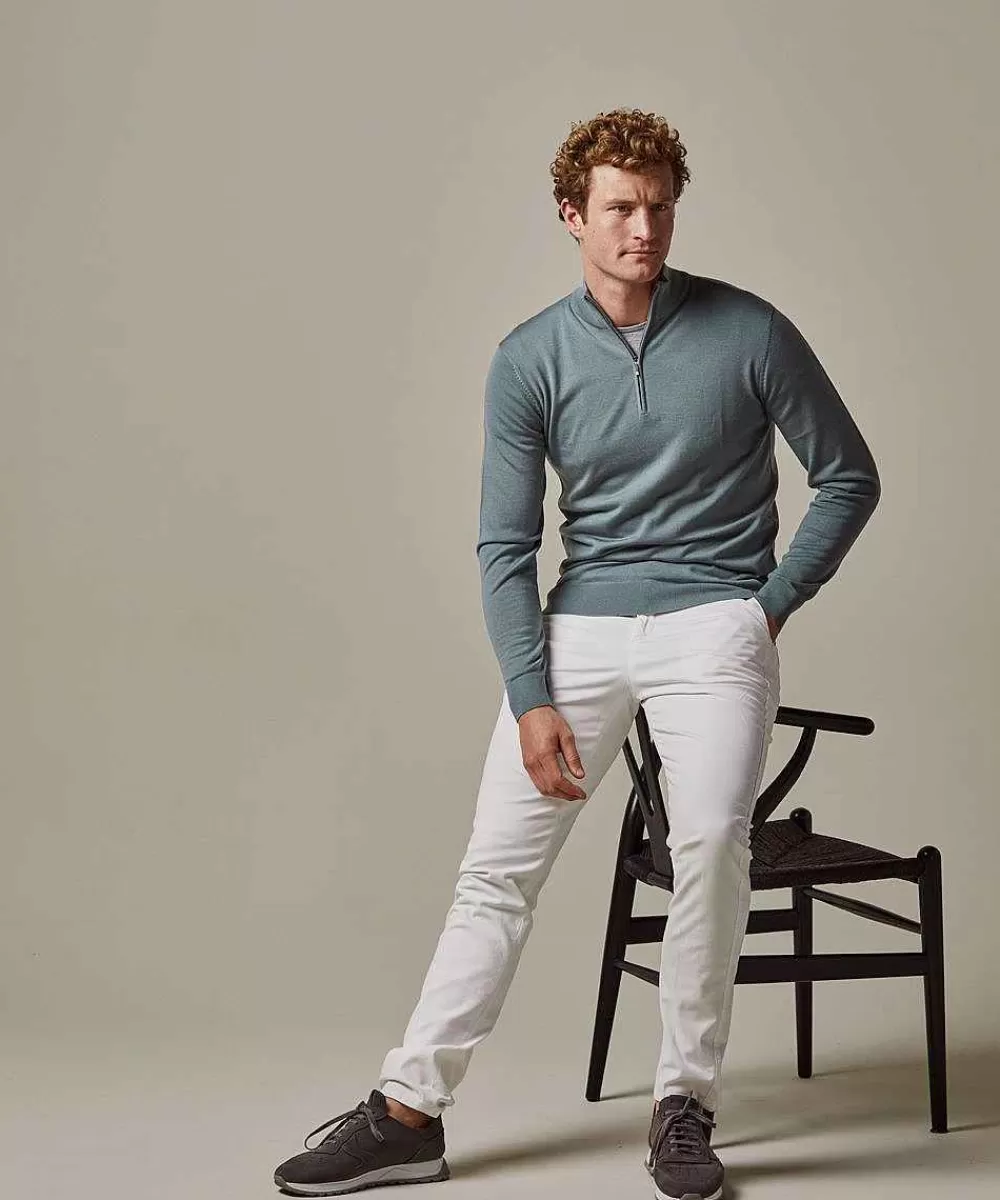 Discount Light-Green Merino Half Zip Half Zip Pullover