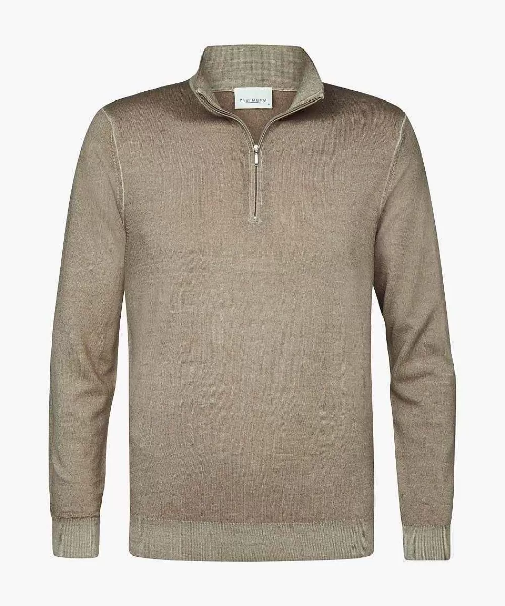 Cheap Merino Acid-Dye Half Zip Half Zip Pullover