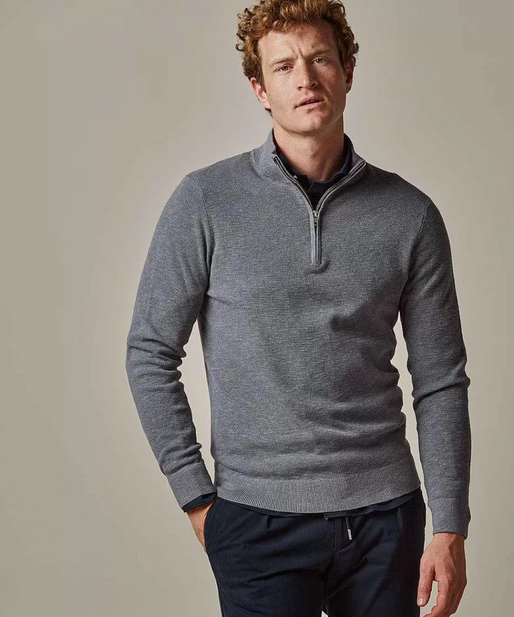 Cheap Textured Half-Zip Half Zip Pullover